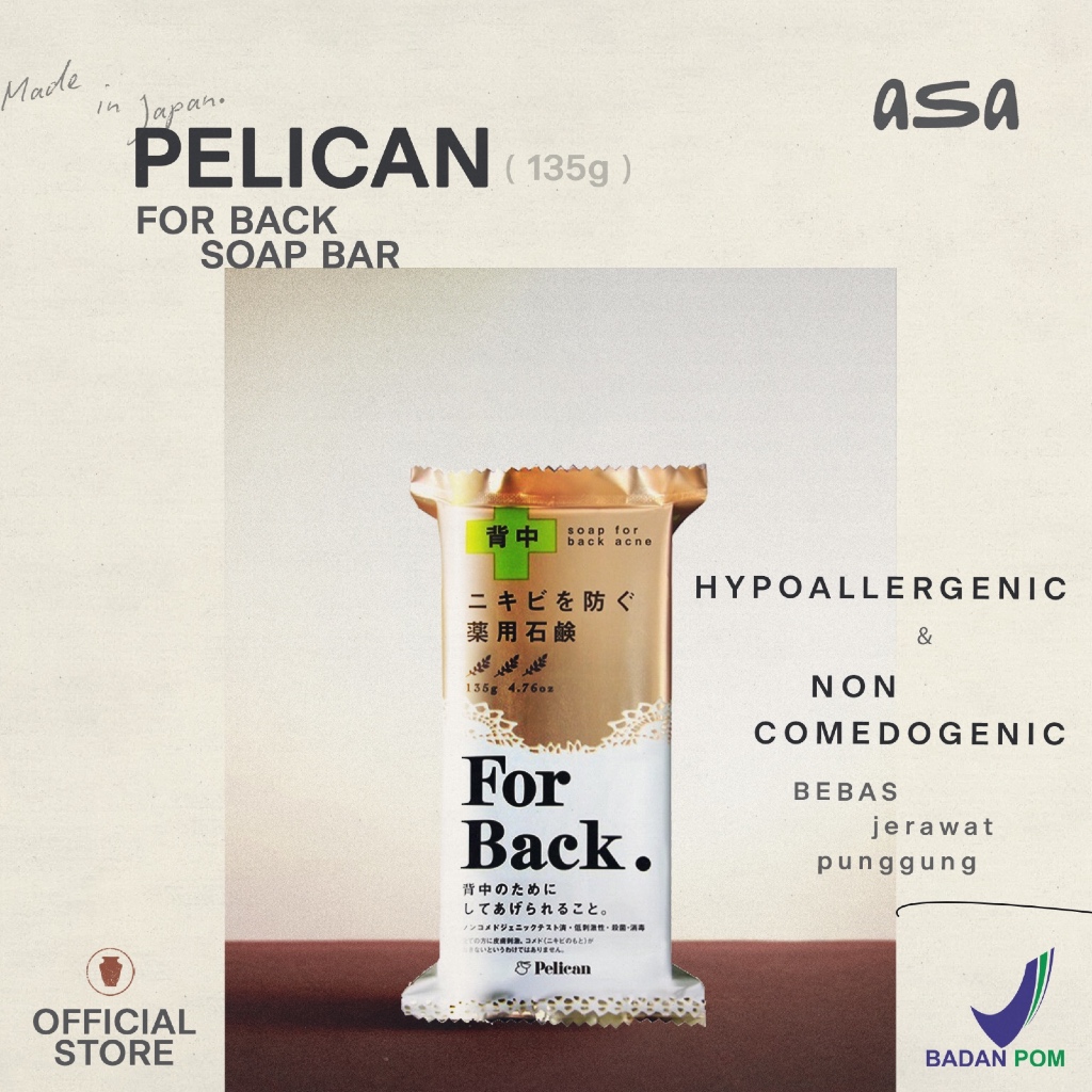 Pelican Soap For Back Acne – Body Cleansing Soap for Acne-Prone Skin - 50 & 135g