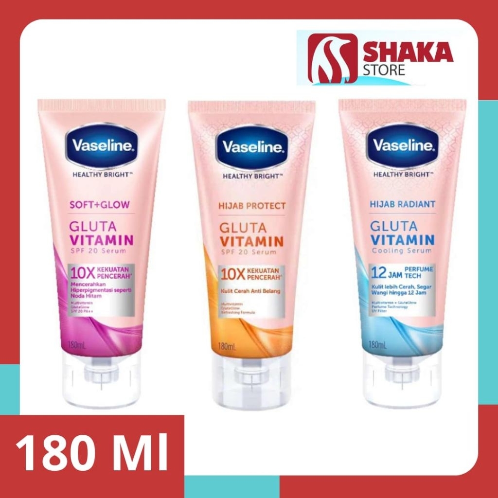 Vaseline Gluta Vitamin 180ml/ Vaseline Soft Glow Gluta Vitamin 180ml