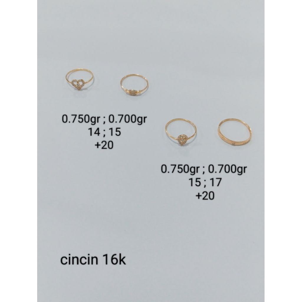 cincin emas 16 karat