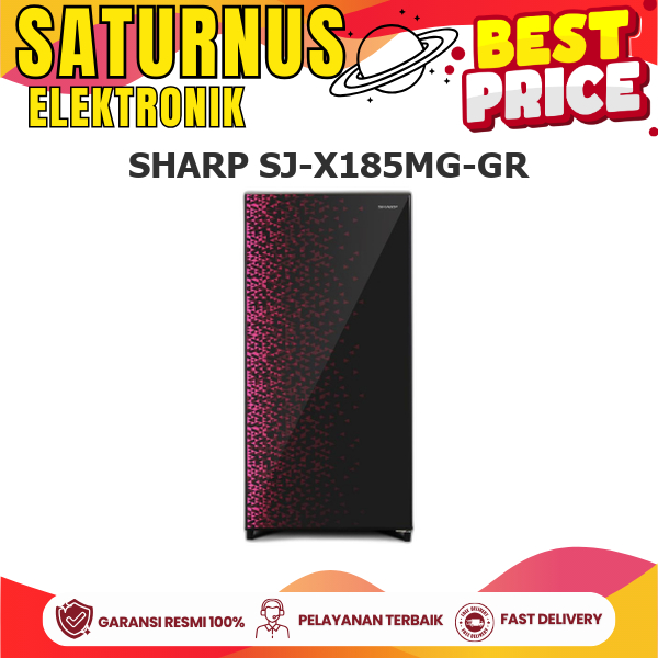 SHARP SJ-X185MG-GR KULKAS 1 PINTU 166L Low Voltage SJ-X185MG-GR SJ-X185MGGR SJX185MGGR