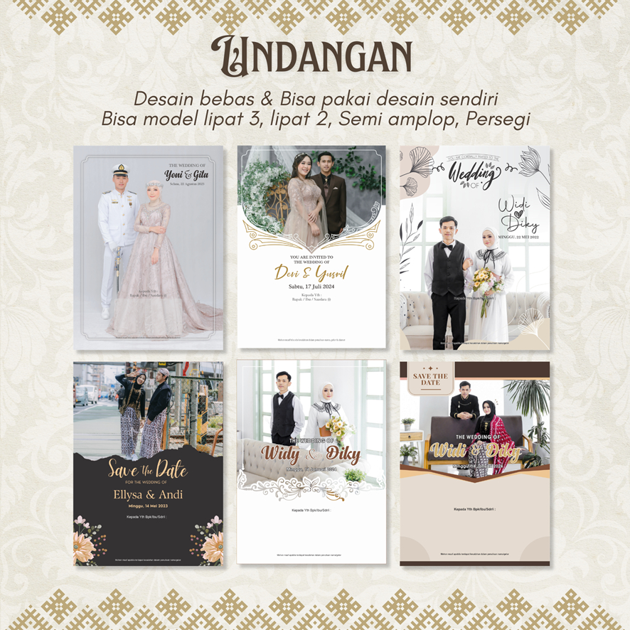 Undangan Pernikahan/Khitanan Custom Murah (ART CARTON) Lipat 2