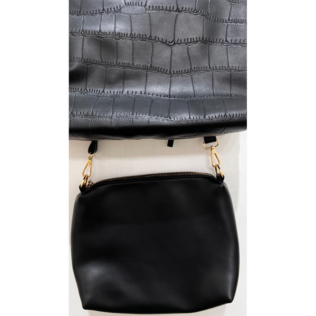 TAS GOSH BLACK PATTERN BERUANG BAG