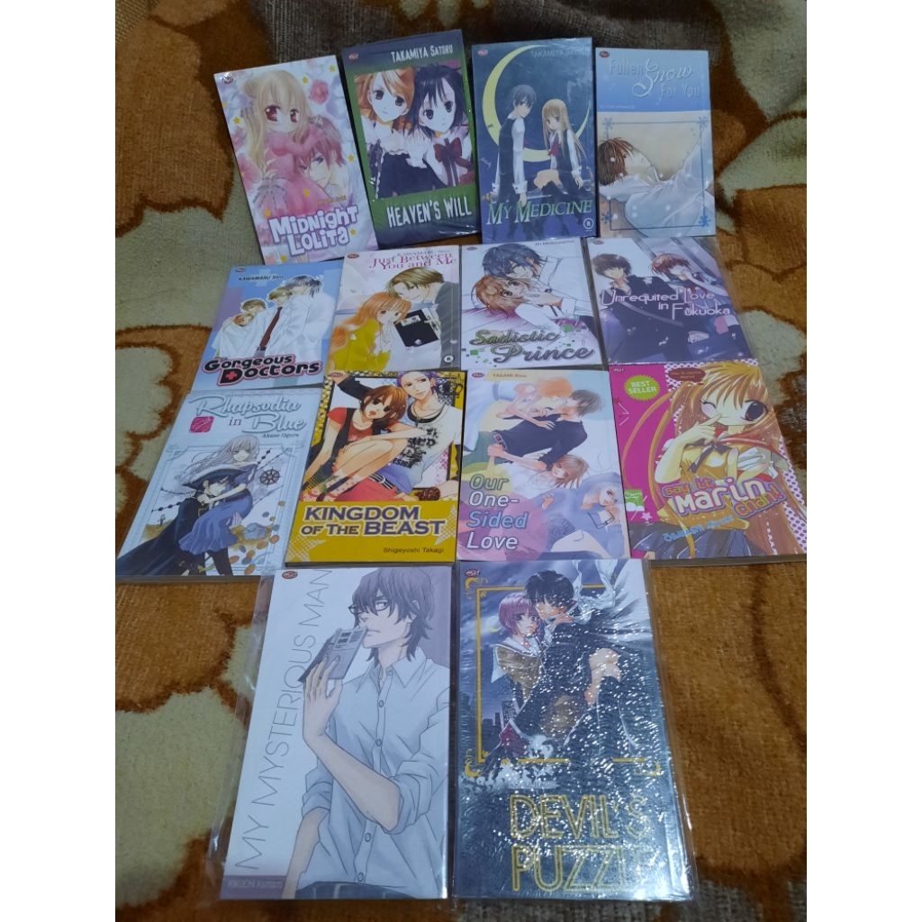 Set Komik oneshot m&c Kawamaru Shin, Yagami Rina, Takamiya Satoru, Shiumi Saki, Akane Ogura dan mang