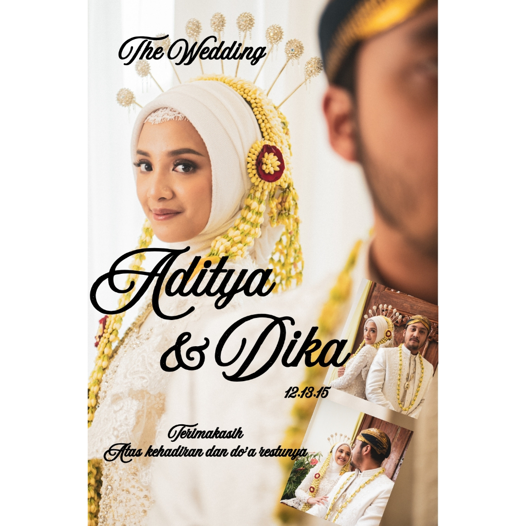 Kartu ucapan terimakasih / kartu souvenir / thank you card/ wedding card 4X6CM (100Pcs) CUSTOM FOTO