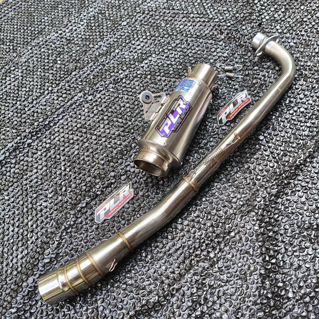 Slincer knalpot promin emblem blue set leher vega jupiter shogun supra x 125 grand