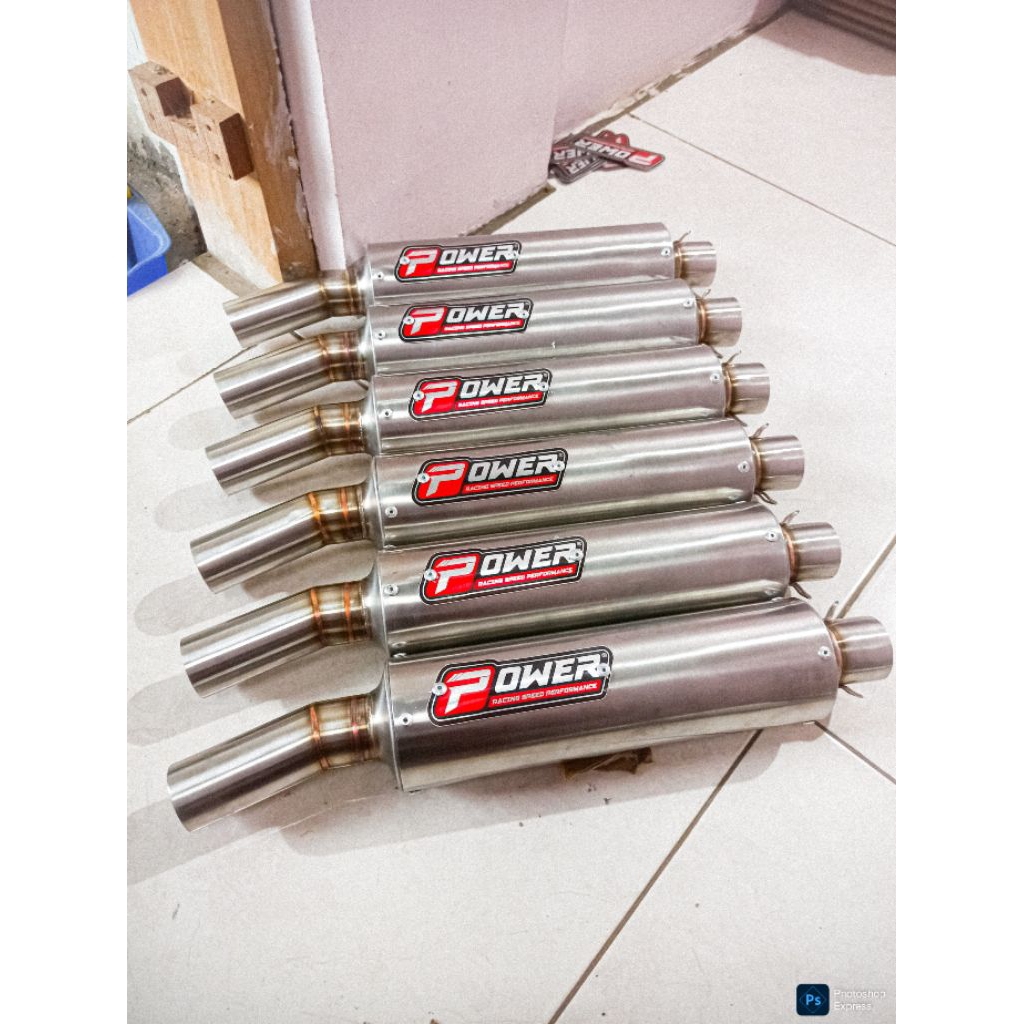 Silincer knalpot Inlet 38 mm 50 mm model CORONG SPBU kawahara bahan stenlis BEBAS REAQUEST SARINGAN