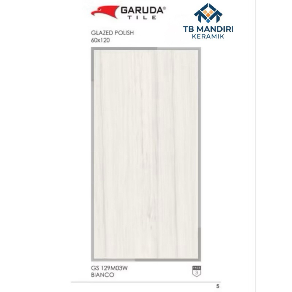 Granit 60x120 Garuda Tile Bianco | Glossy