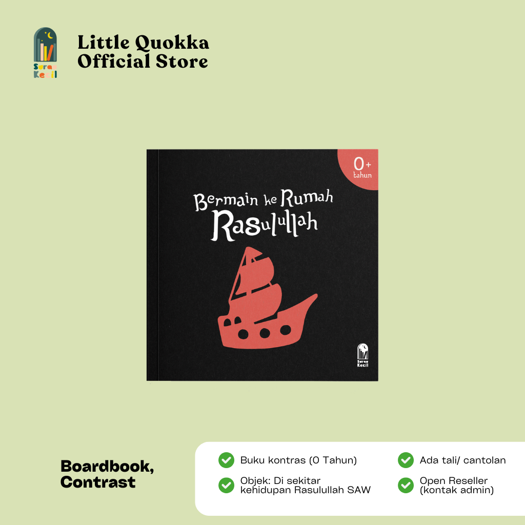 Surau Kecil - Bermain ke Rumah Rasulullah | Buku Kontras Bayi 0 Tahun