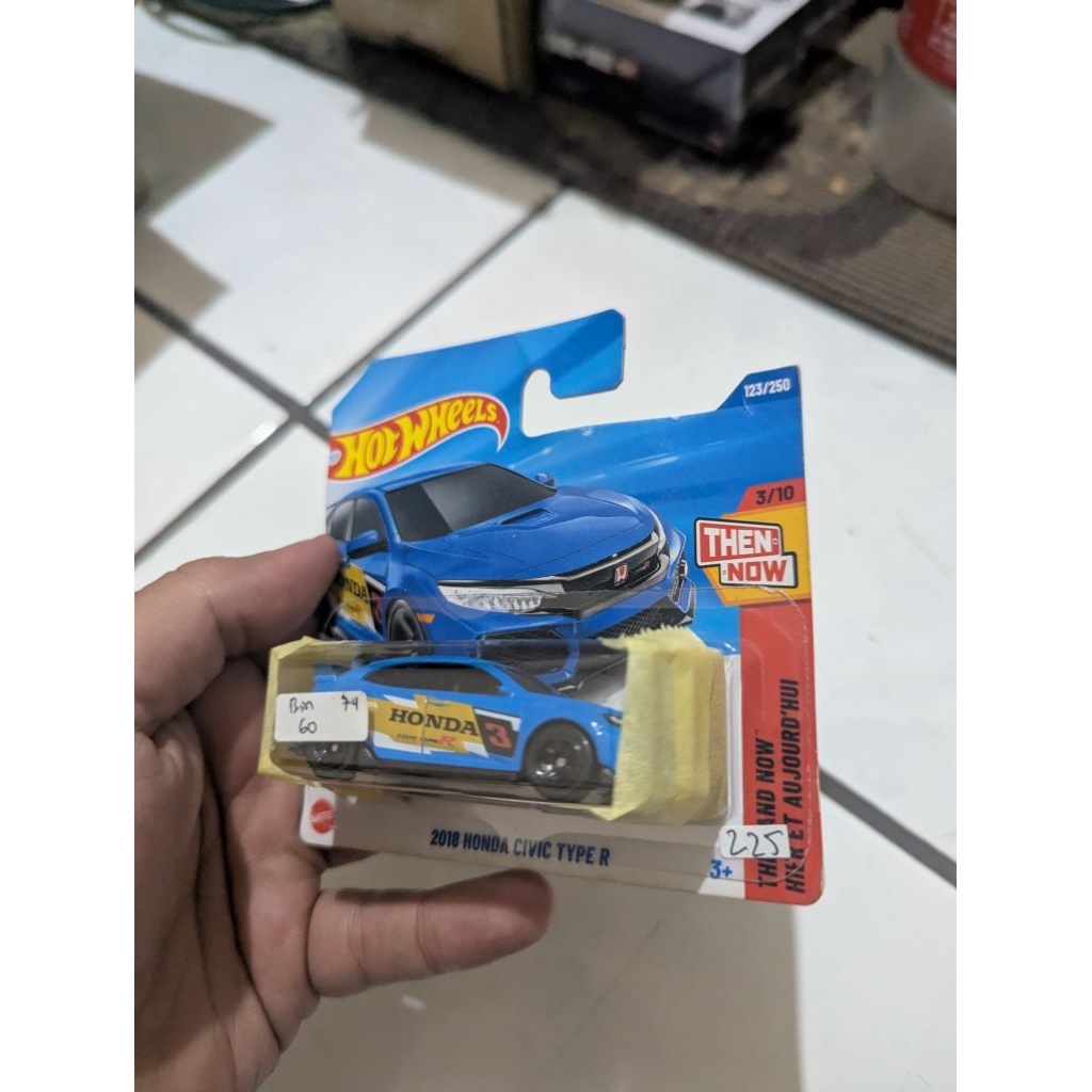 HOT WHEELS 2018 HONDA CIVIC TYPE R BLUE 2026 SHORT CARD