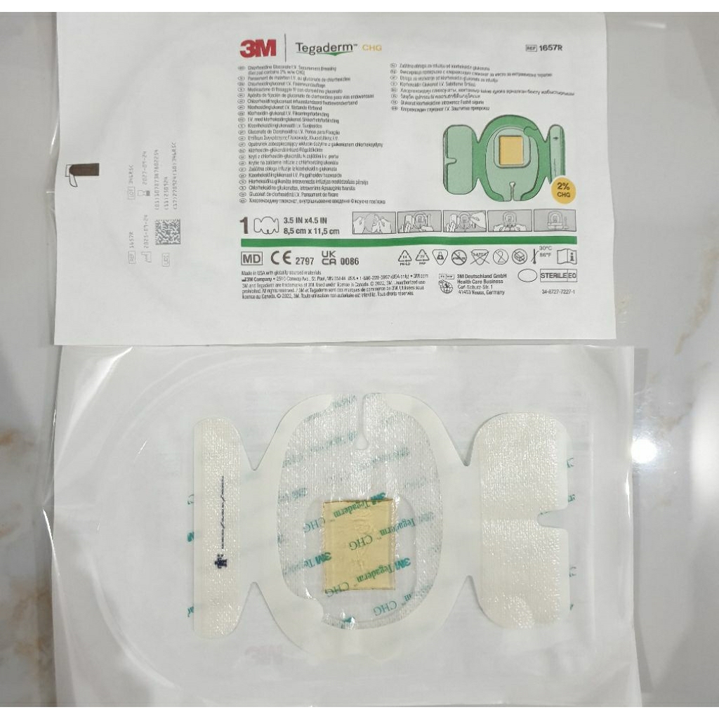 3M Tegaderm 1657R CHG Dressing 3,5 x 4,5 Steril and Bacterial