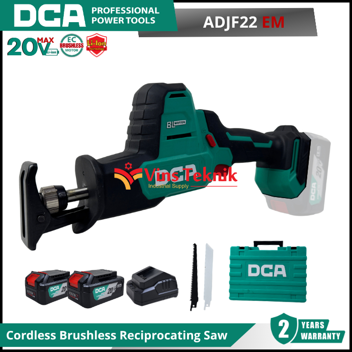 DCA ADJF22 EM Mesin Gergaji Baterai Cordless Brushless Reciprocating Saw Sabre Saw 20V ADJF22EM