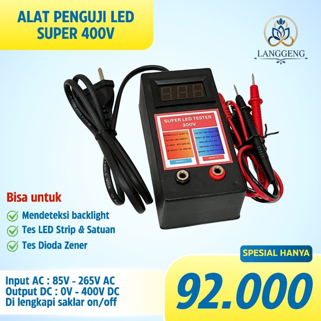 Alat tester lampu LED backlight TV Dioda super 400v