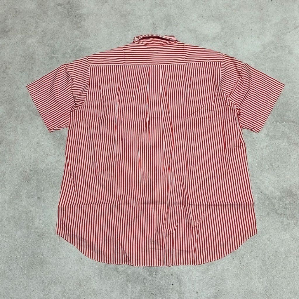 Kemeja tangan pendek pria cdg liris merah putih
