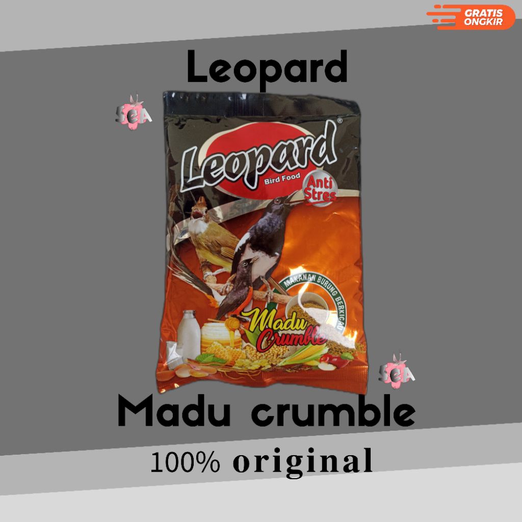 LEOPARD MADU CRUMBLE | VOER LEOPARD OREN | VOER ANTI STRES