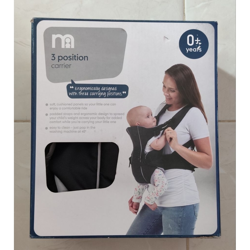 gendongan mothercare 3 position baby carrier preloved