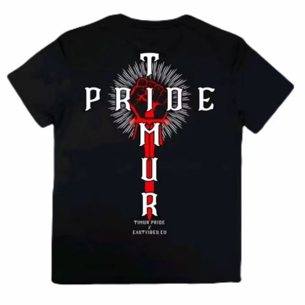 Kaos T-Shirt Basic Hitam TIMUR PRIDE Kaos Timur Unisex Ukuran S M L XL