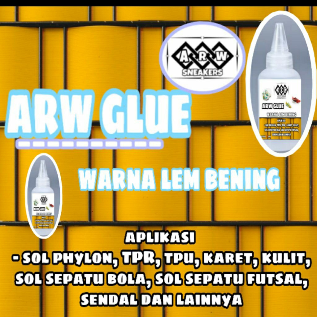 Lem serbaguna ukuran 100 ML warna lem bening bisa untuk lem sepatu, tas, dompet, topi, dan yang lain