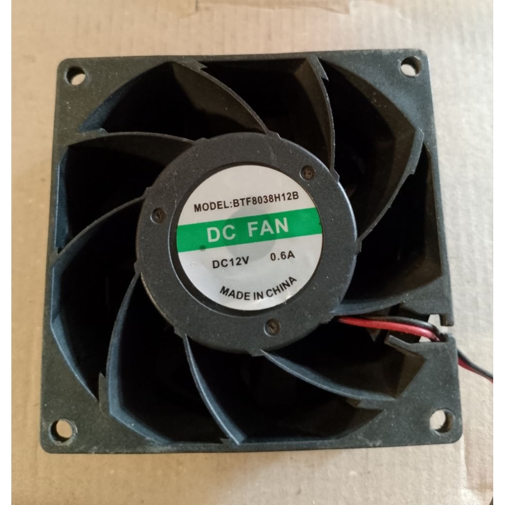 KIPAS FAN 8X8 12V 0.6A T 3.8CM BEKAS ORI