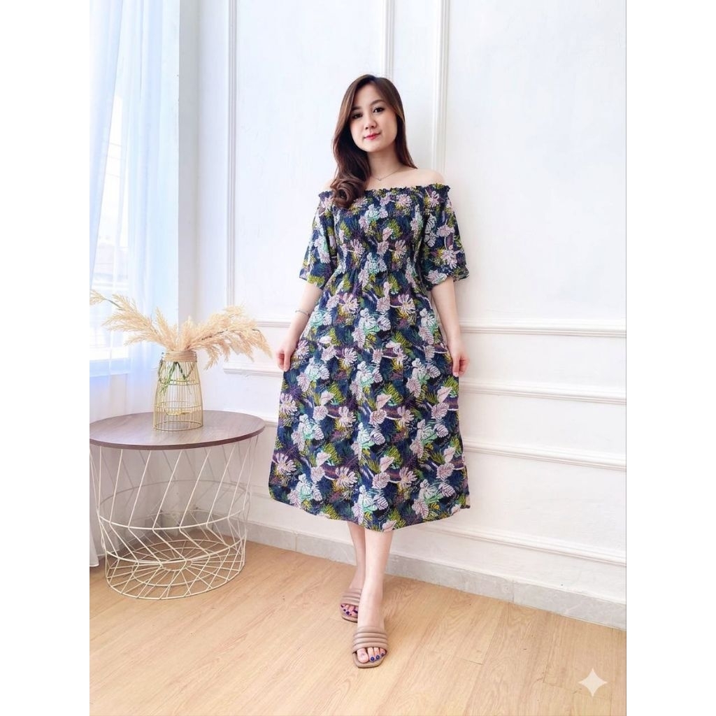 Daster bali kerut rok susun jumbo LD 120 alexandra