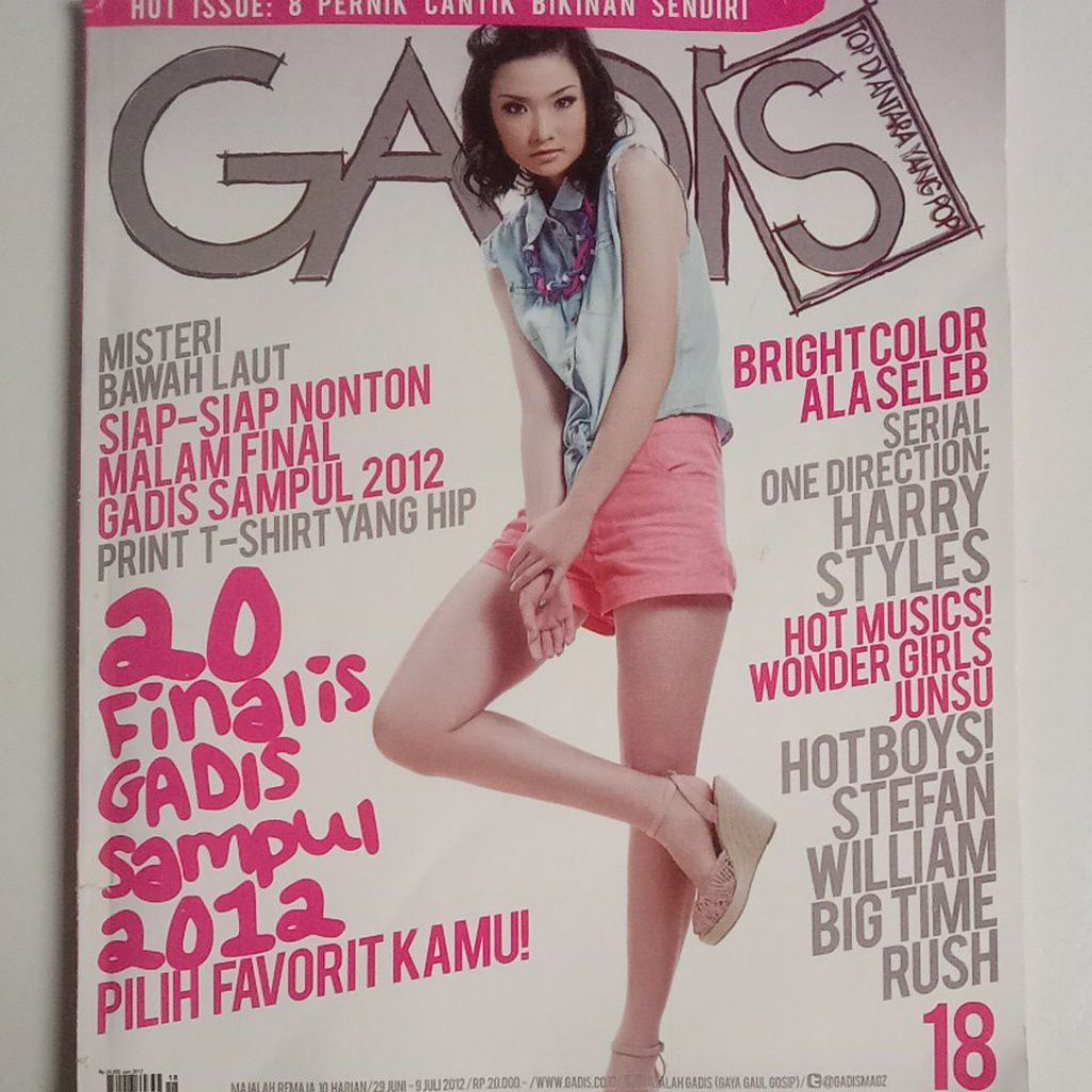 Majalah Gadis Tahun 2012 Cover Annette Yules (Finalis Gadsam'2011)