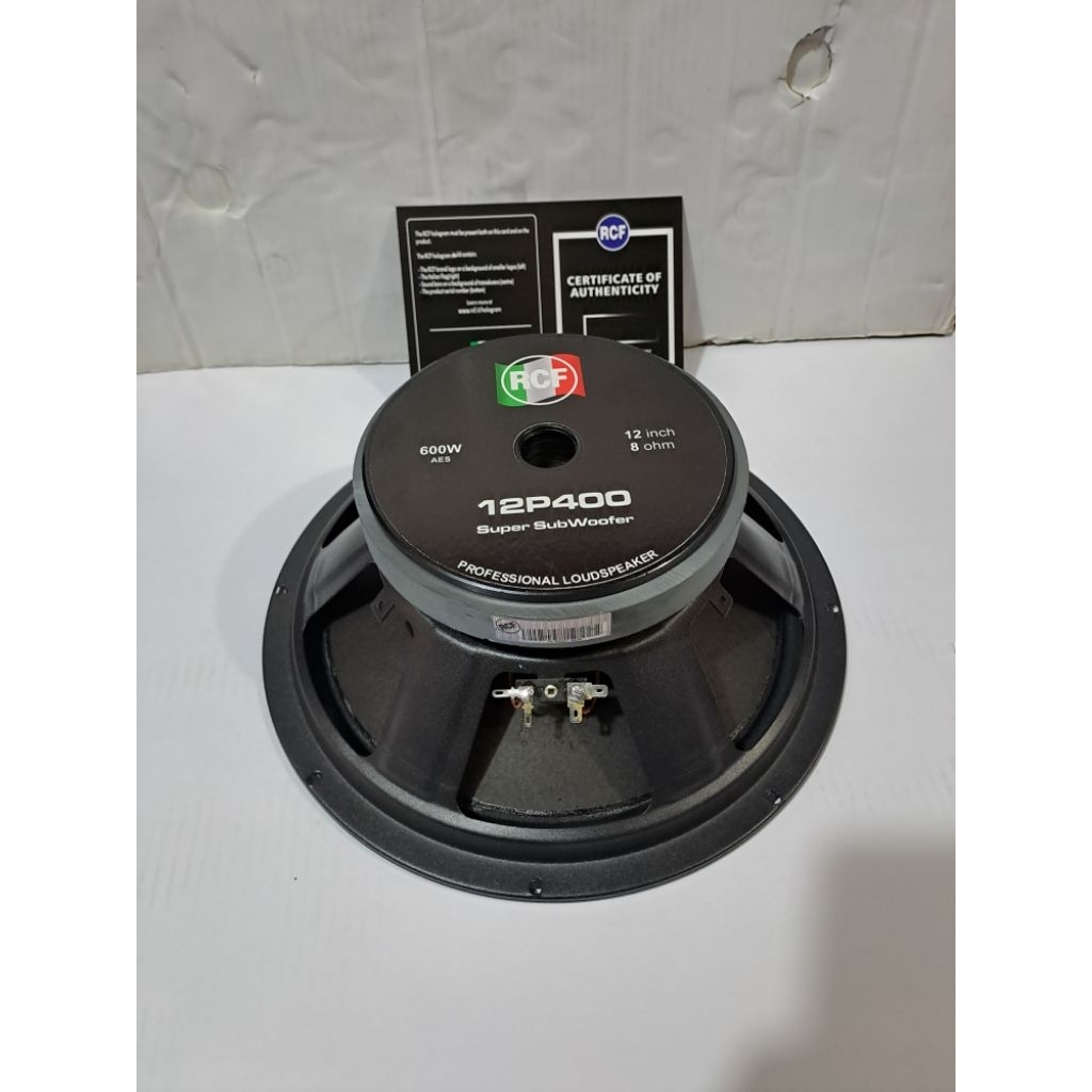SPEAKER KOMPONEN 12 inch / RCF 12P400 VC 3” SUBWOOFER POWER 600 WATT ORIGINAL
