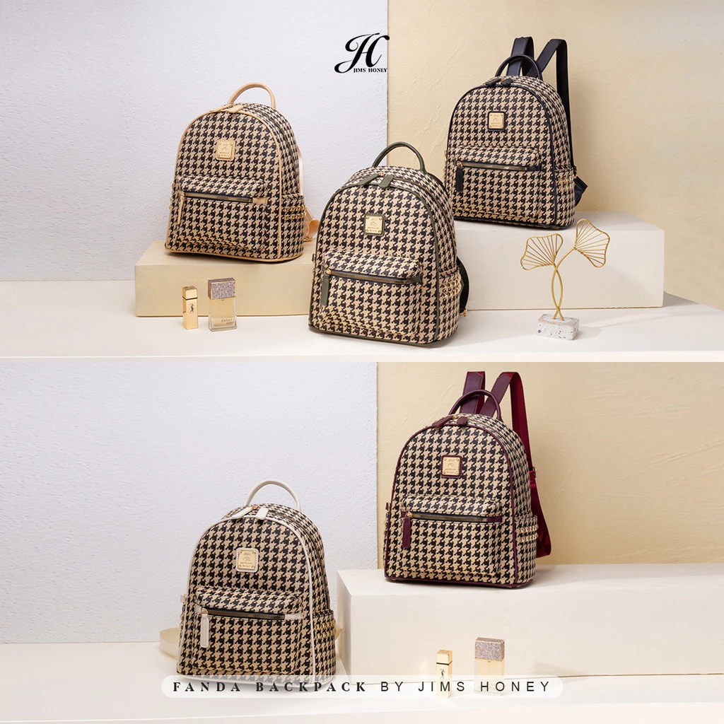FANDA Backpack by Jims Honey Tas Ransel Wanita Tas Hangout Kasual Tas Cewek