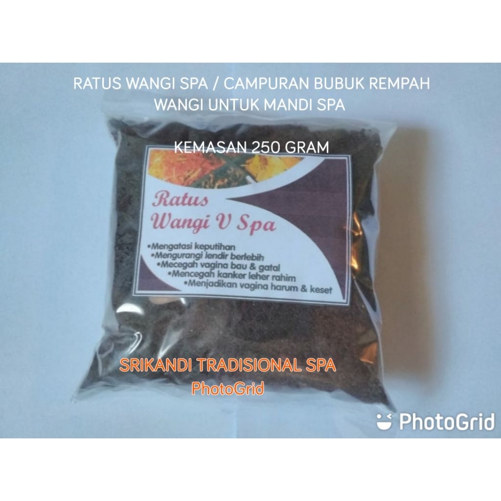 1 Kilo - Ratus Wangi V Spa - Campuran Bubuk Wangi Untuk Mandi Rempah Spa - Ratus Spa Wangi 1 Kilo