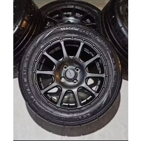 Velg R15 By Pako Fortis + Ban Sx2 95 % #Oem  #SSR #HSR #SSW #CE28 #Rpf1 #TE37 #Enkei #R16 #Ring #TT