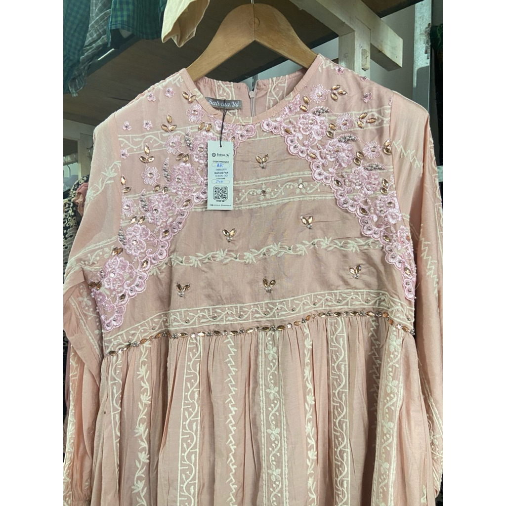 gamis salvina payet bahan katun