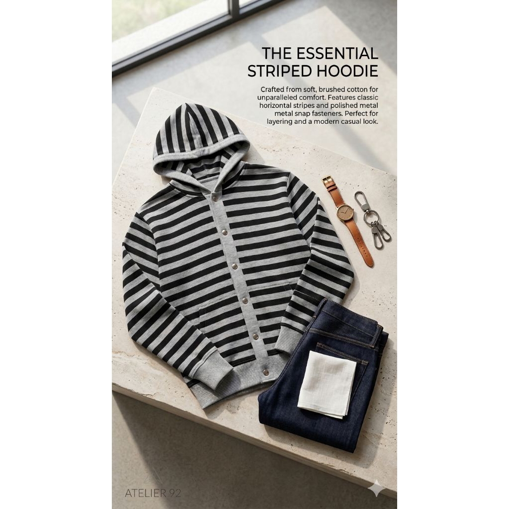 PL sweater hoodie garis