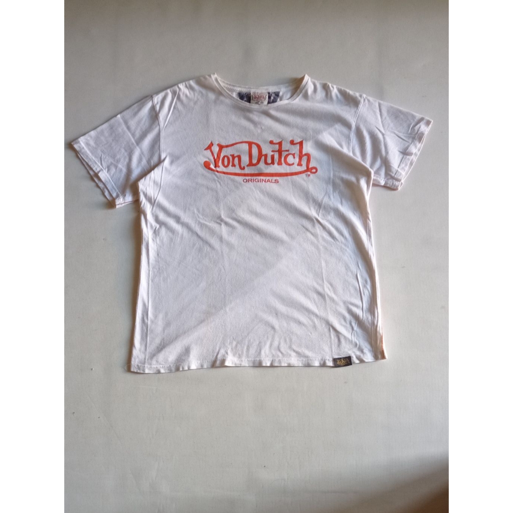 Kaos Von Dutch Basic Originals Vintage Size M Warna Putih Second Brand Von Dutch