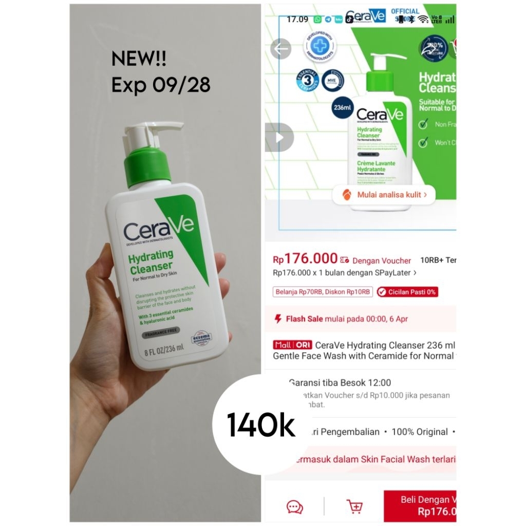 CeraVe Hydrating Cleanser 236ml