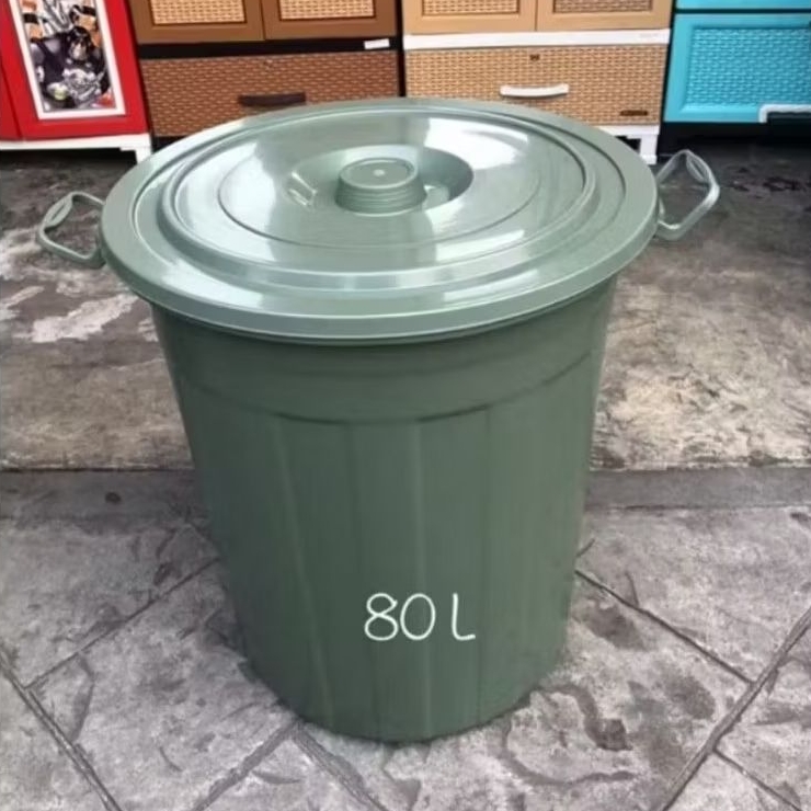 Ember 80 liter + tutup hijau