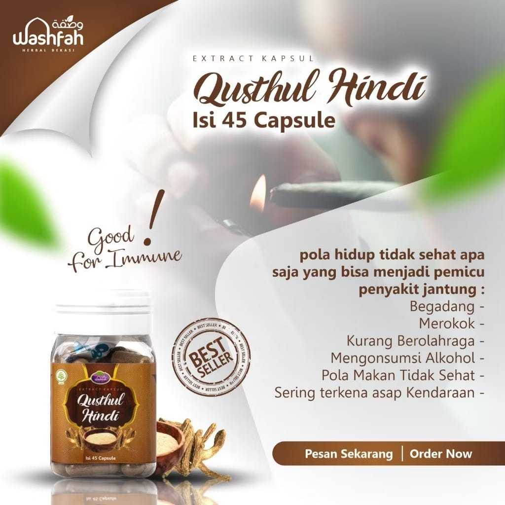 Qusthul Hindi 45 Kapsul | Ekstrak Qusthul Hindi Membantu Menjaga Kesehatan Tubuh | Qusthul Hindi Was