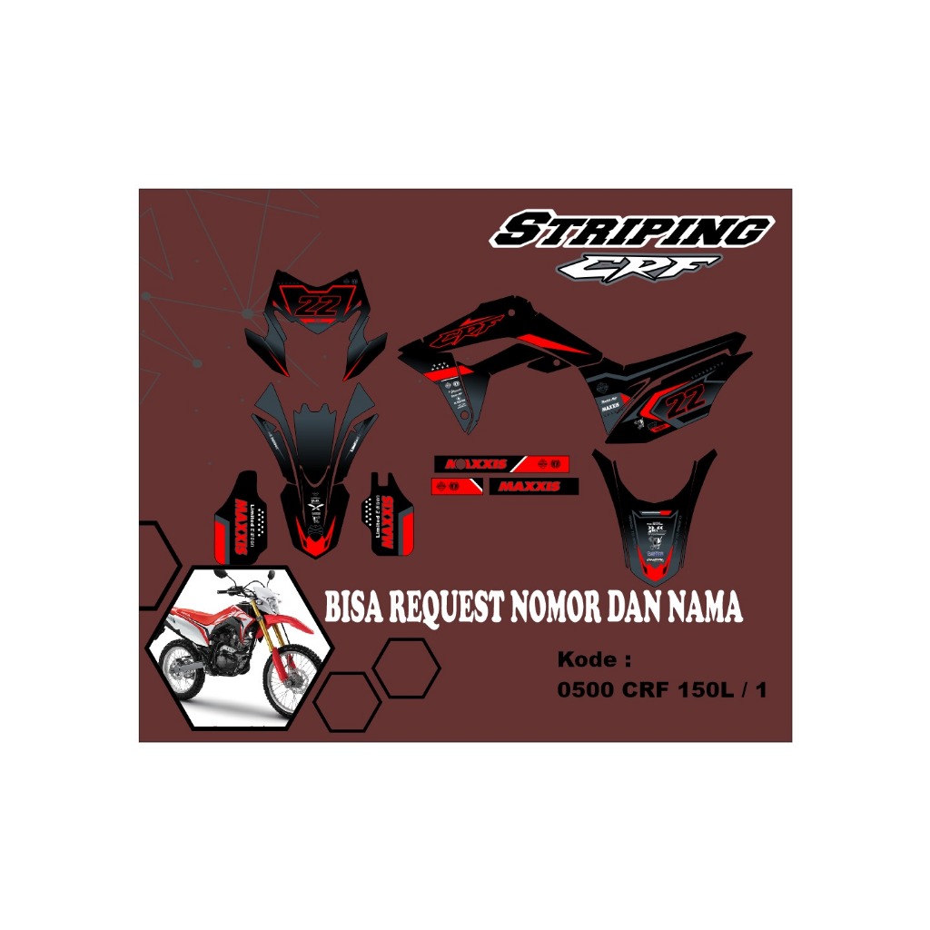 DECAL CRF 150 L FULL BODY, DECAL CRF, DECAL CRF 150 L, DECAL CRF GREY, STICKER CRF 150L FULL BODY