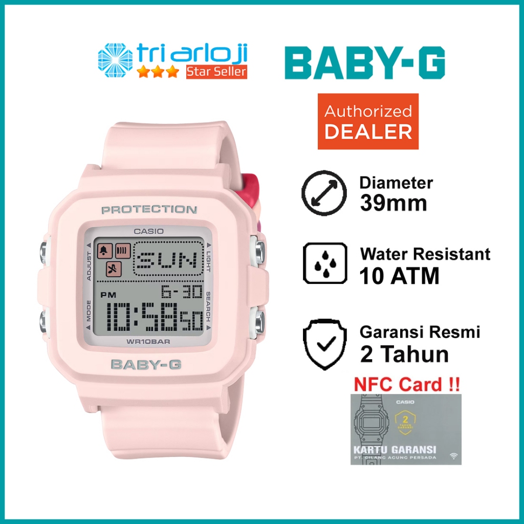 Casio BABY-G BGD-10L-4DR Jam Tangan Wanita Digital BabyG BGD-10L-4 BGD10 BGD 10L 4DR