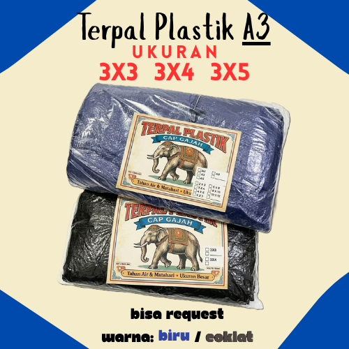 Terpal Plastik A3 Uk 3x3 / 3x4 / 3x5 / Terpal A3 / Terpal 3x3 / Terpal 3x4 / Terpal 3x5