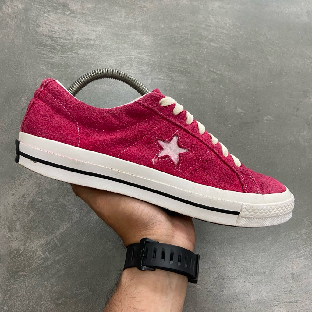 [Size 41.5] Converse One Star OX Suede Low ‘Pink Pop White’ 2018 (162575C) Second Original Kondisi M