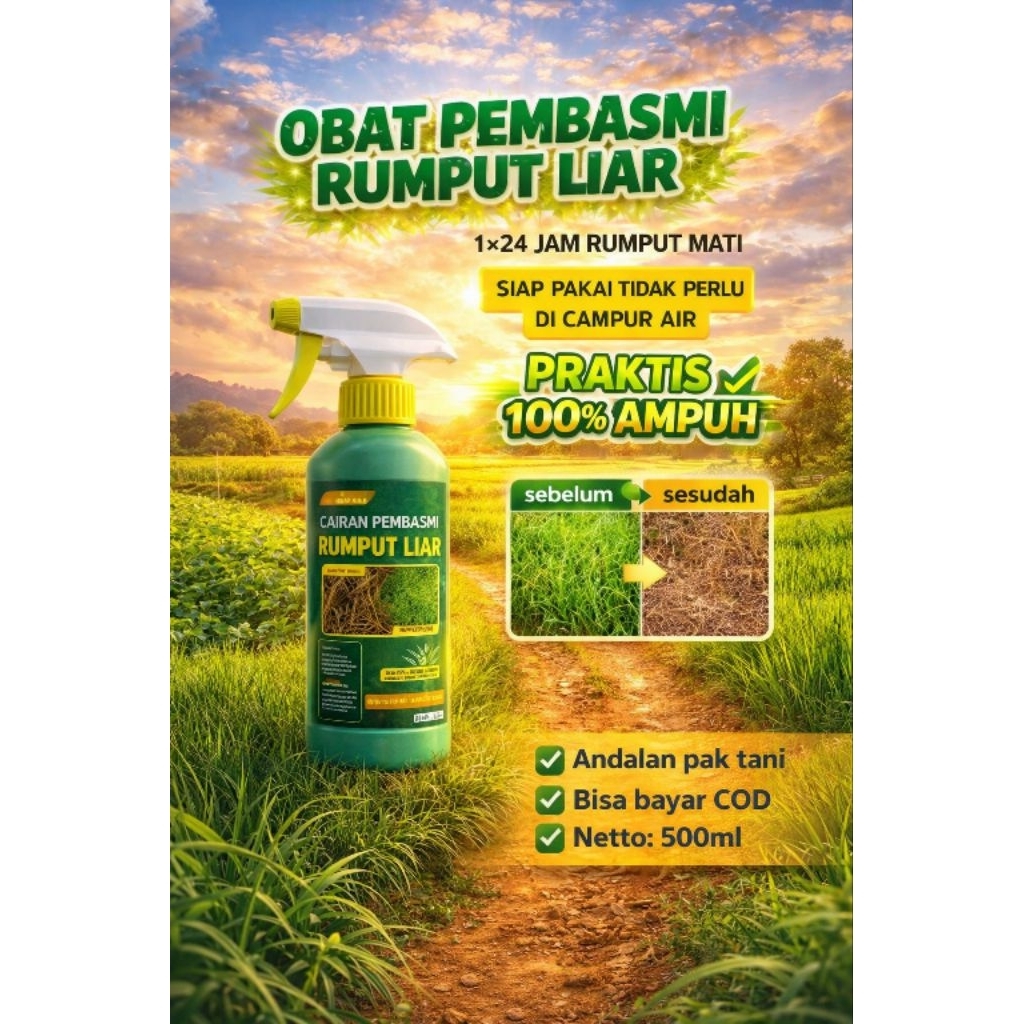 cairan obat pembasmi rumput liar 500 ML ampuh