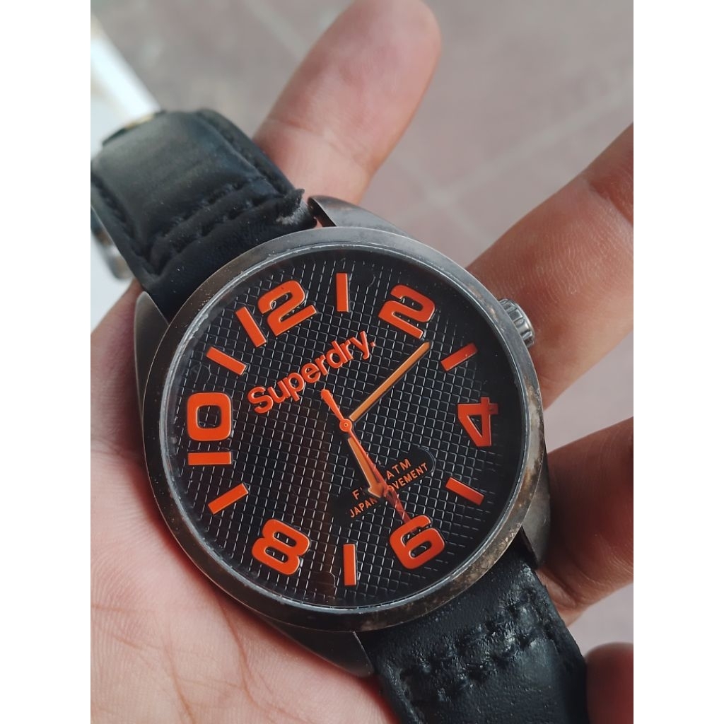 superdry millitary watch original jam tangan preloved/second/bekas