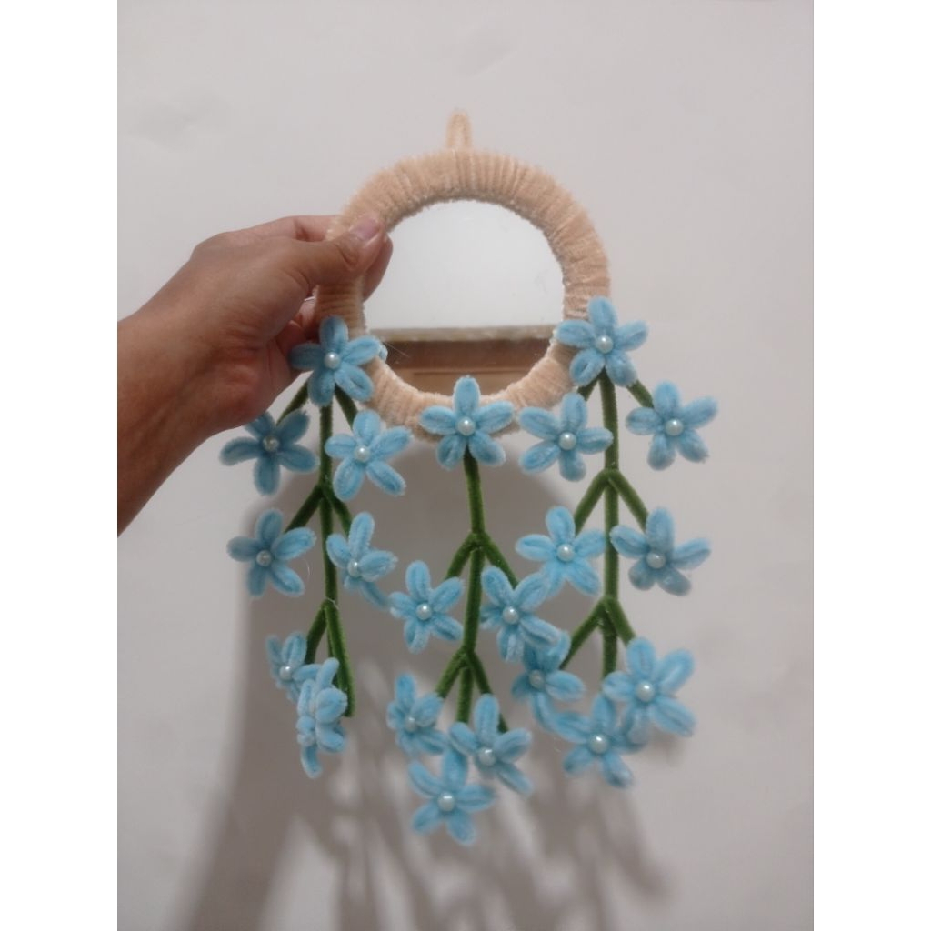 Hiasan Dinding Kawat Bulu/Cermin Kawat Bulu/Bunga Daisy
