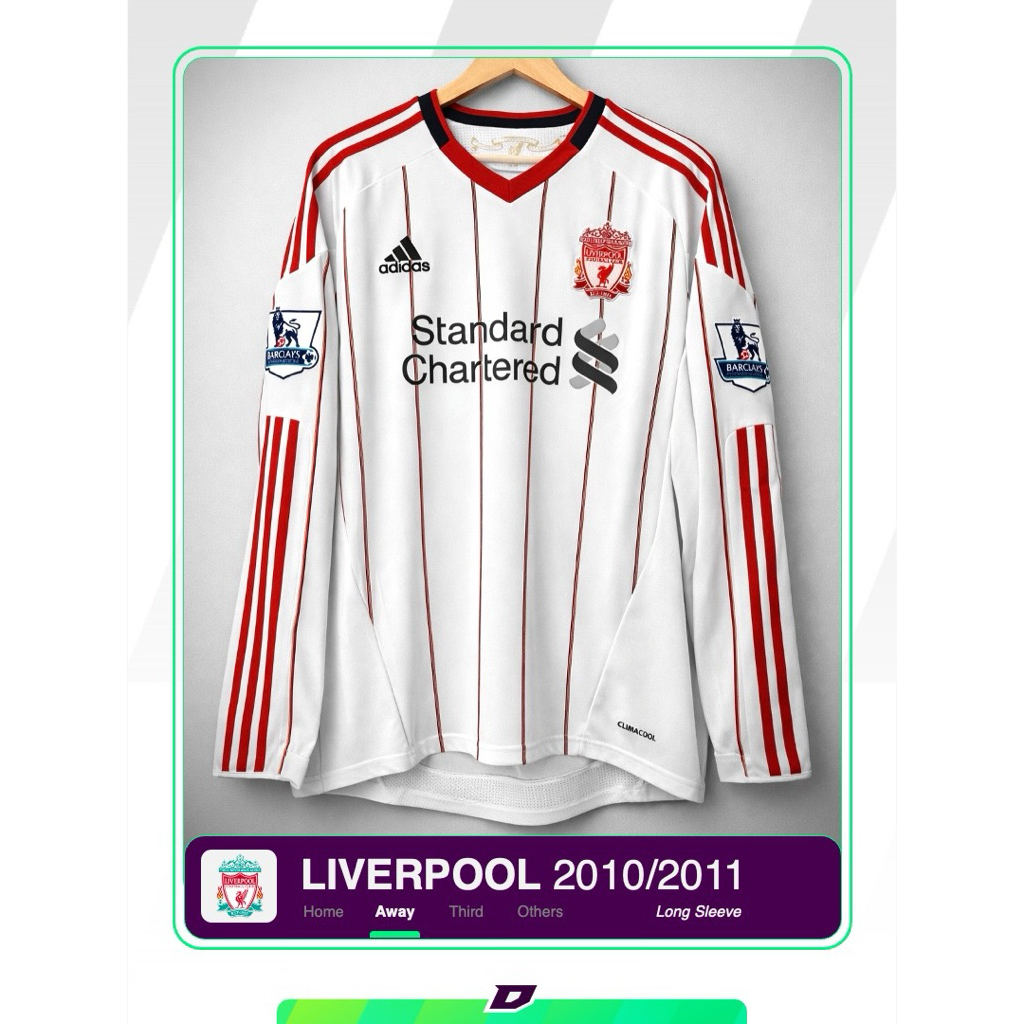 Jersey Liverpool Away 2010/2011 Long Sleeve