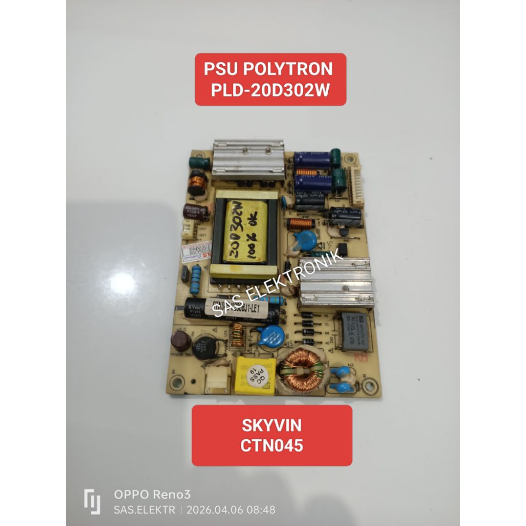 PSU POWER SUPPLY REGULATOR TV LED POLYTRON 20 INCH PLD-20D302W PLD-20D302 W CTN045 HBBX-050A DN21A98