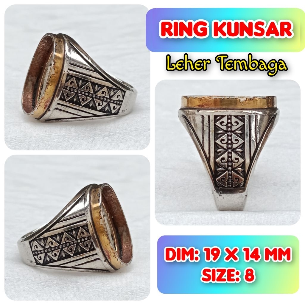 Cincin Emban Batu Akik dan Permata Leher Tembaga.02