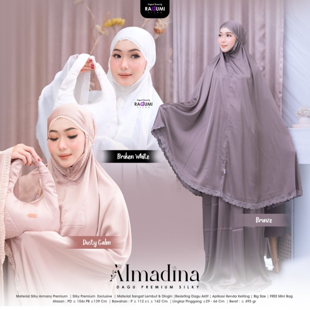 ALMADINA DAGU PREMIUM MUKENA SILKY ORI RAQUMI HIJAB