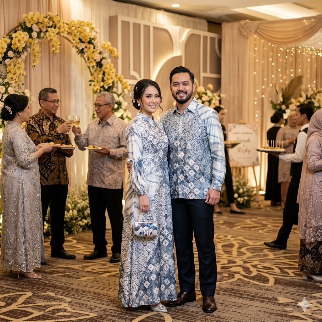 couple gamis jumputan palembang digital print premium mewah
