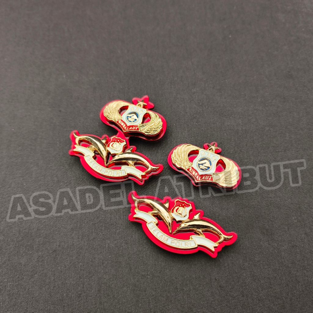 PIN SELAM POLRI / WING SAR POLRI / BREVET SELAM POLRI / BREVET SAR RIMBA LAUT PREMIUM