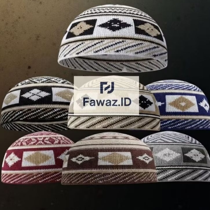 peci rajut motif diamond / peci grosir / peci haji /peci motif/peci souvenir