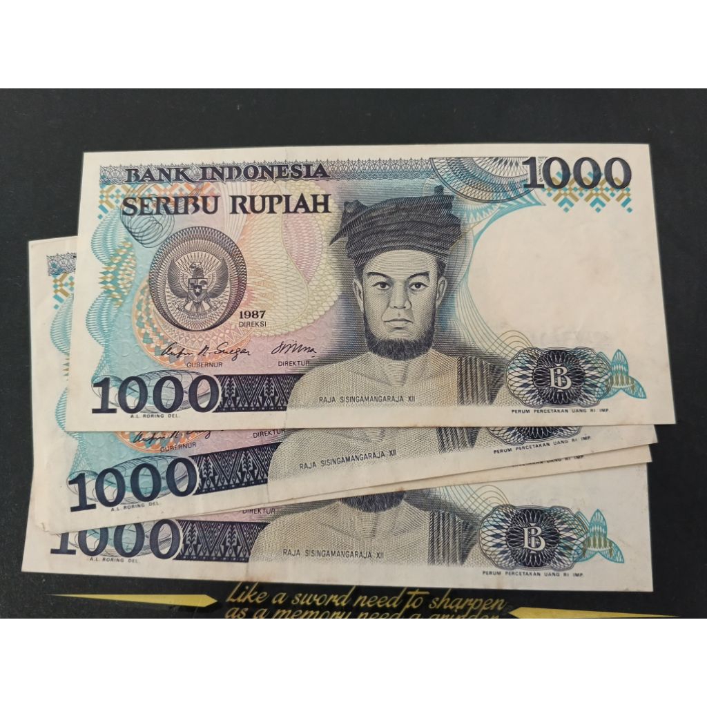 UANG KUNO 1000 RUPIAH SISINGAMANGARAJA TAHUN 1987