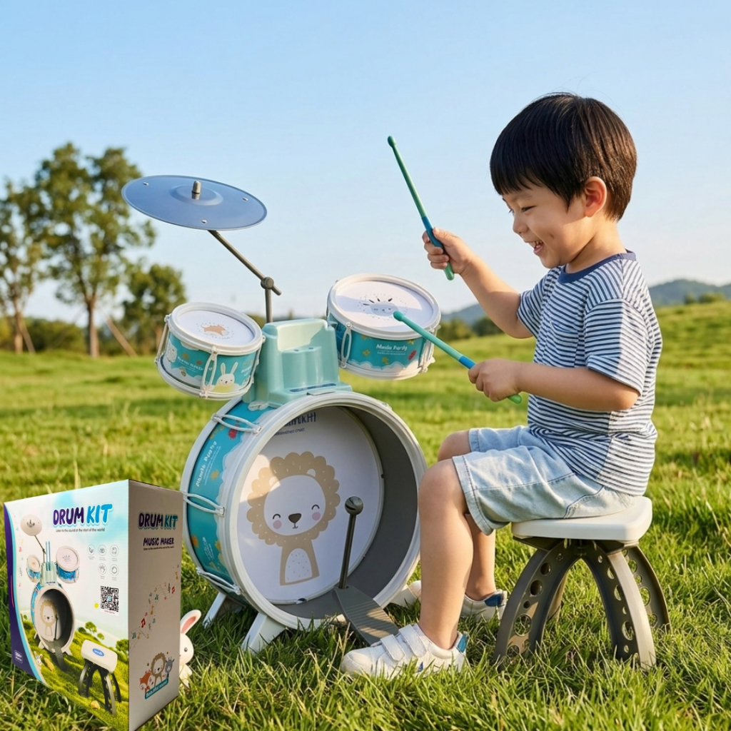 Mainan Drum Kit/Drum Mainan Drum Anak Set Lengkap Stick Musik Edukatif HW25091938